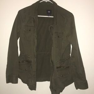 Green military jacket